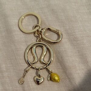 Lululemon Gold Charm Keychain